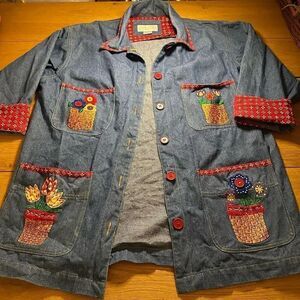 Vintage Casey Coleman Jean button up shacket s/m